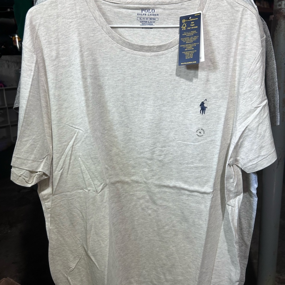Polo by Ralph Lauren Men's Grey T-Shirt